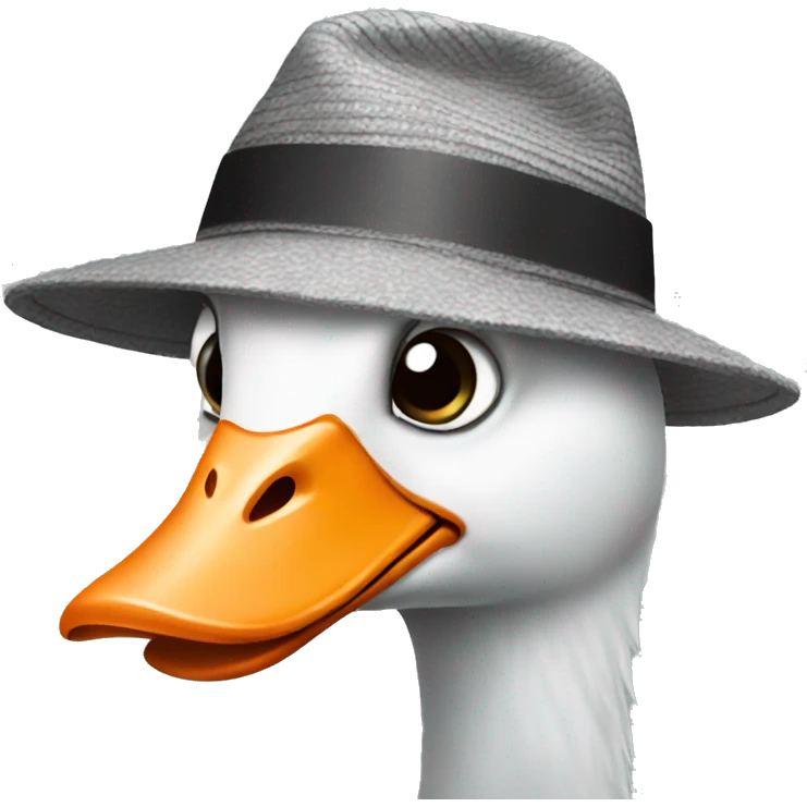 goose with hat emoji