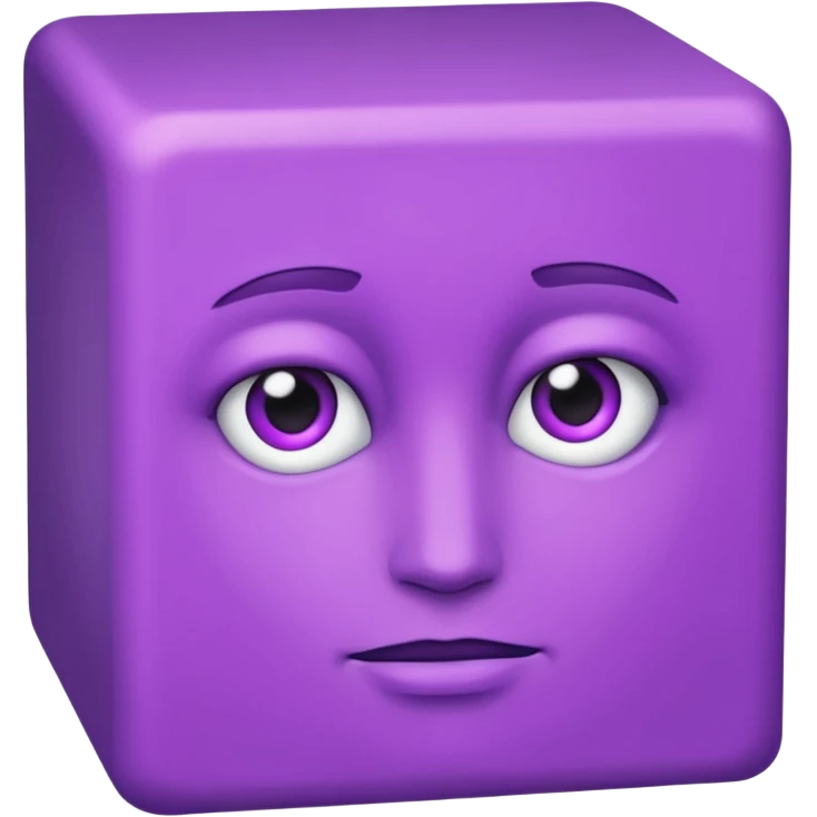 purple person no face cube face emoji