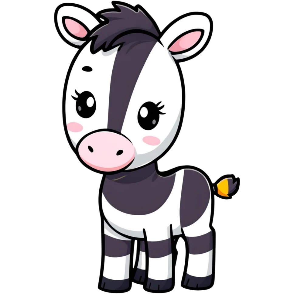 cute cartoon zebra emoji