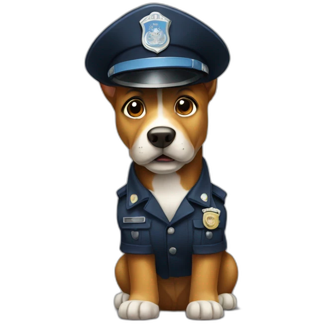 un chien policier emoji