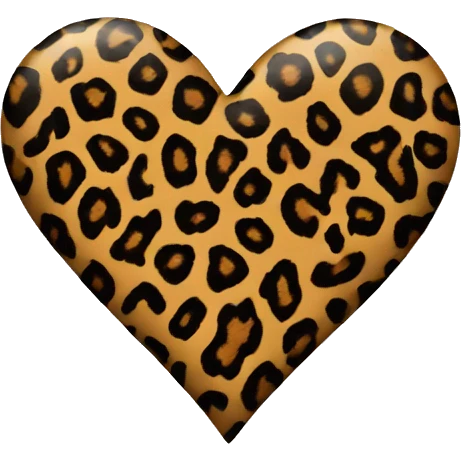 Leopard print heart emoji