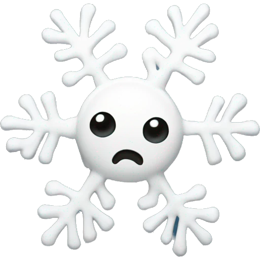Melting snowflake emoji