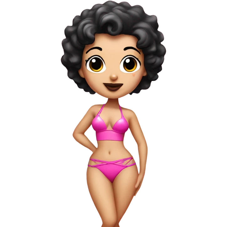 Betty boop with pink bikini  emoji