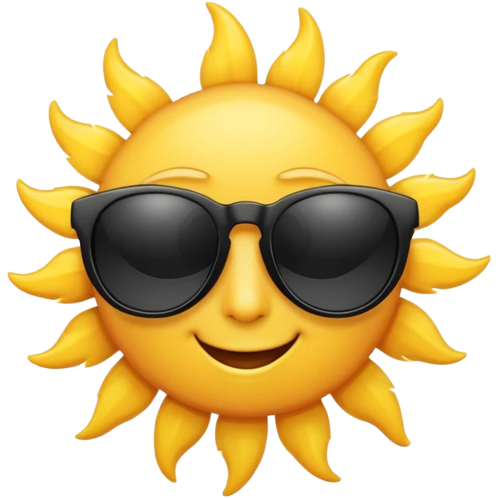 sun wearing black sunglasses emoji