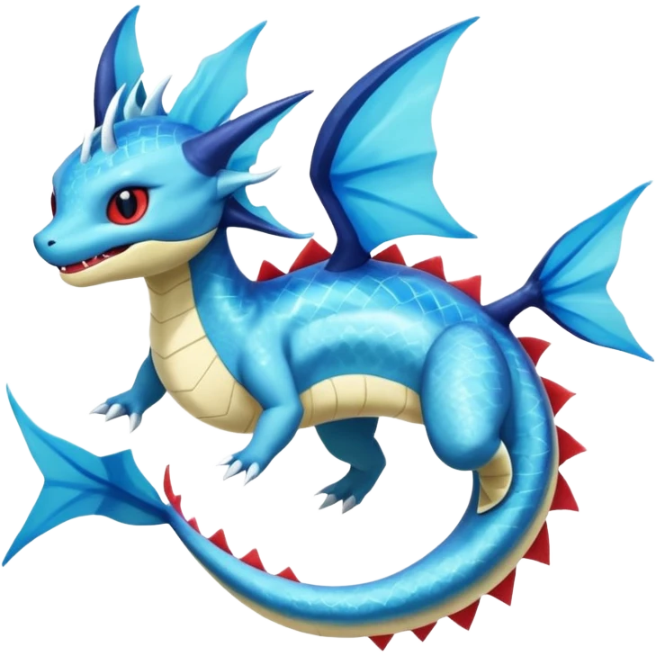 Salandit-Vaporeon-Salamence-hybrid-fusion (full body) emoji