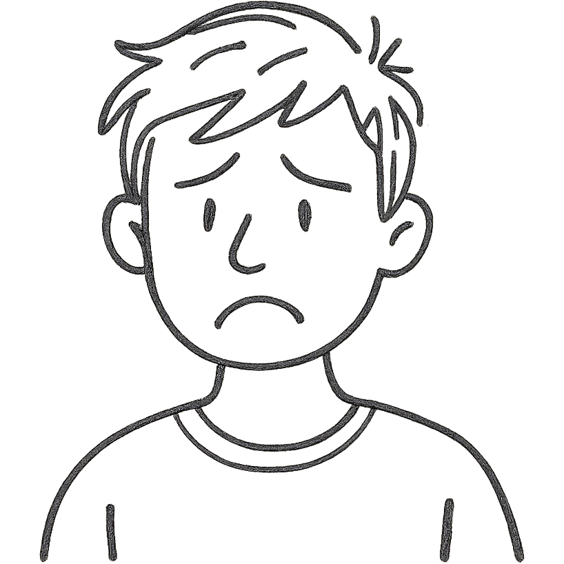 disappointed young man emoji