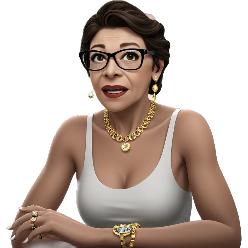 sophisticated girl with jewelry emoji