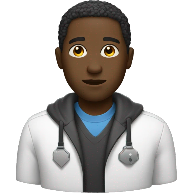 Black man coding emoji