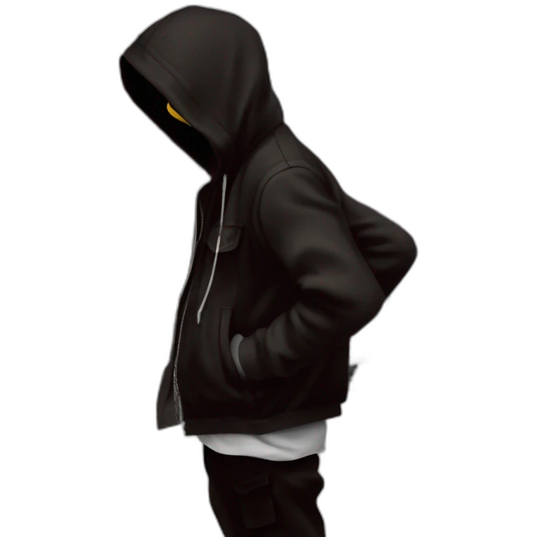 urban boy in hooded jacket emoji