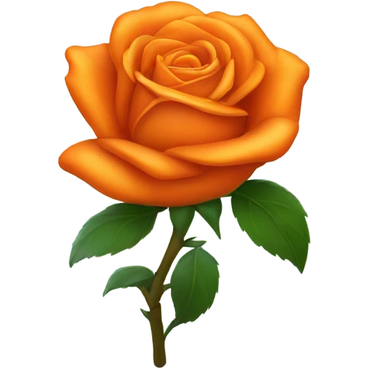 rose with orange petals and dark orange bow emoji