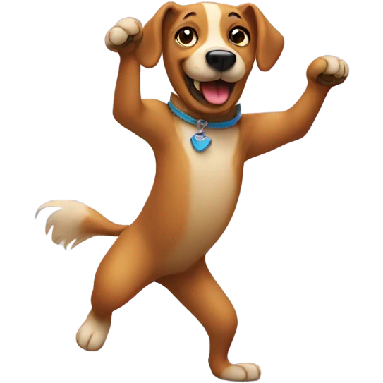 Dog dancing  emoji