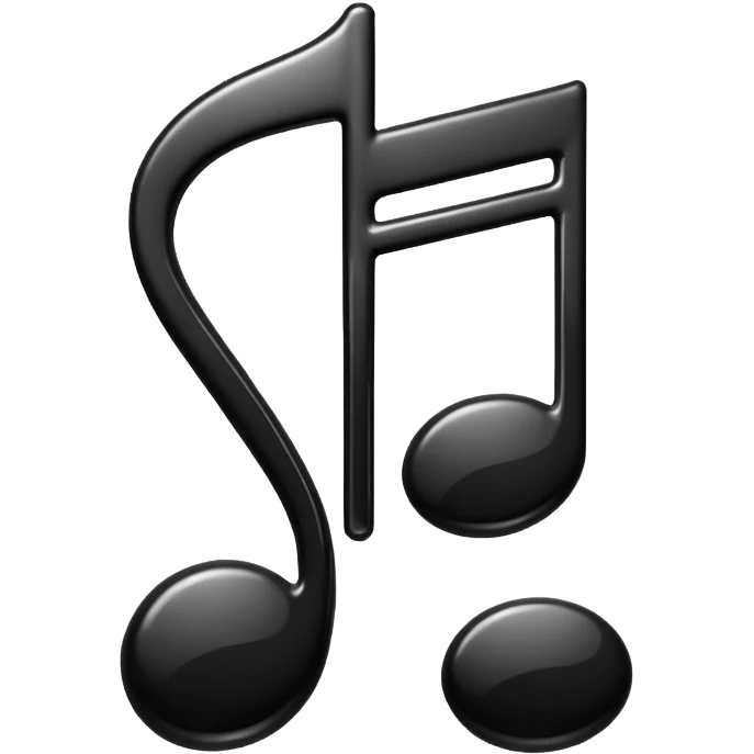 black music note emoji