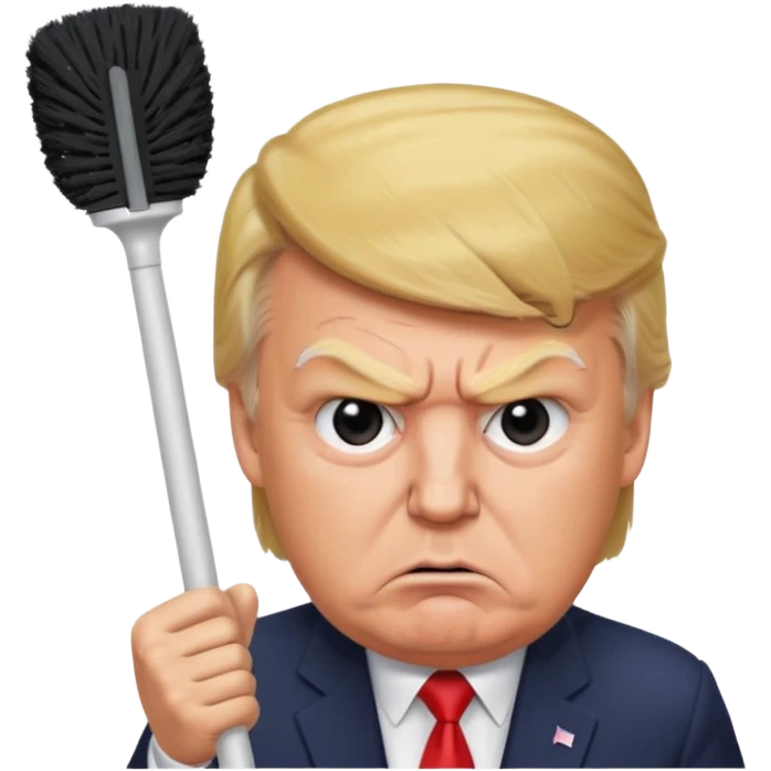 toilet brush donald trump emoji
