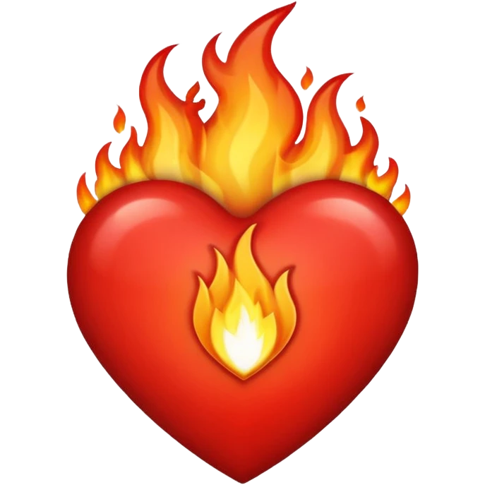 heart with a flame motif emoji