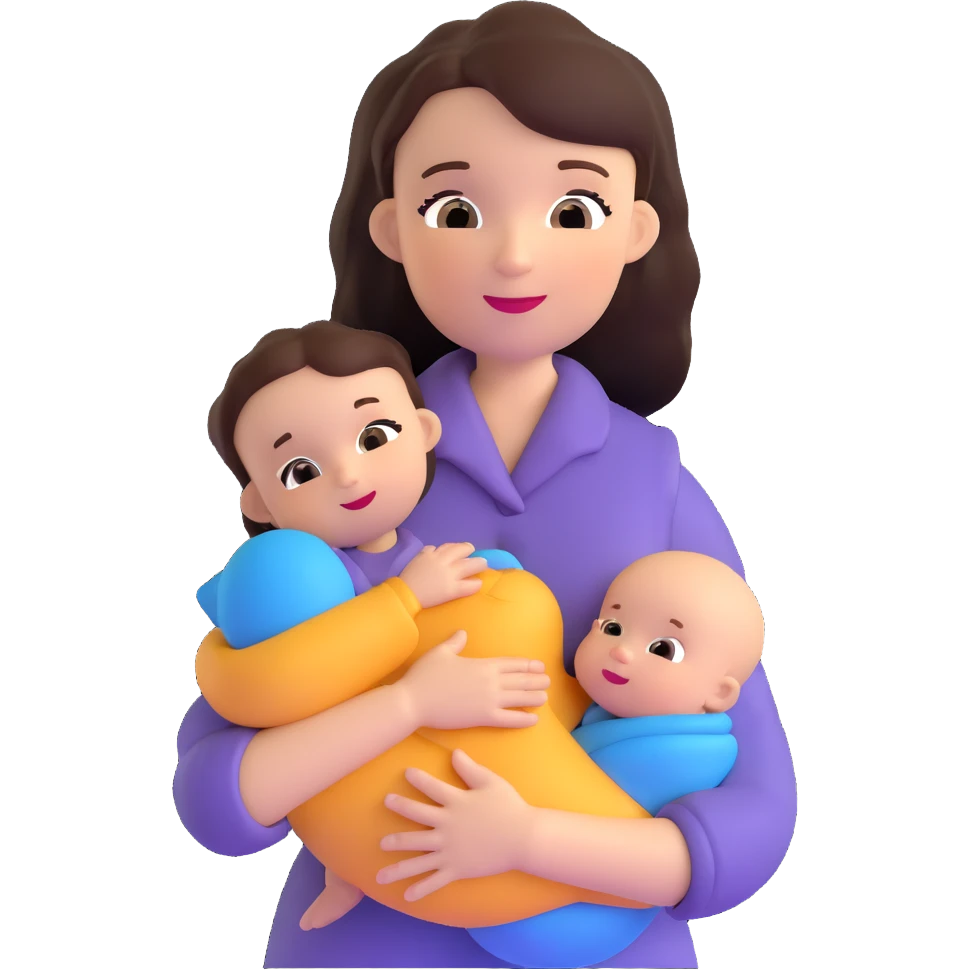 nanny holding a little baby emoji