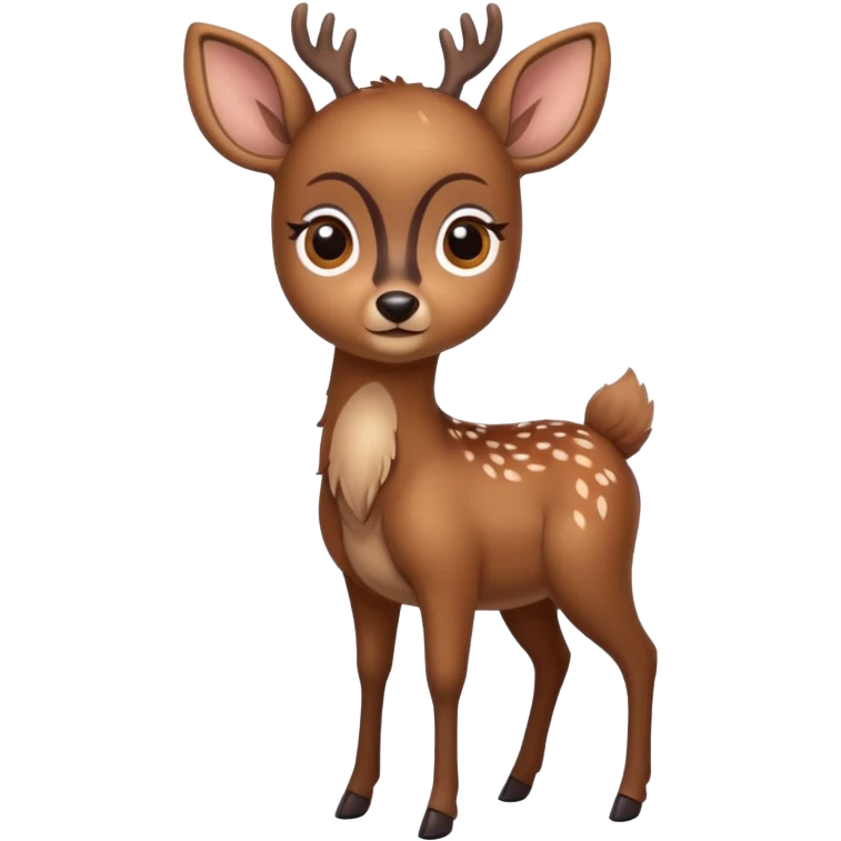 realistic little deer full body emoji