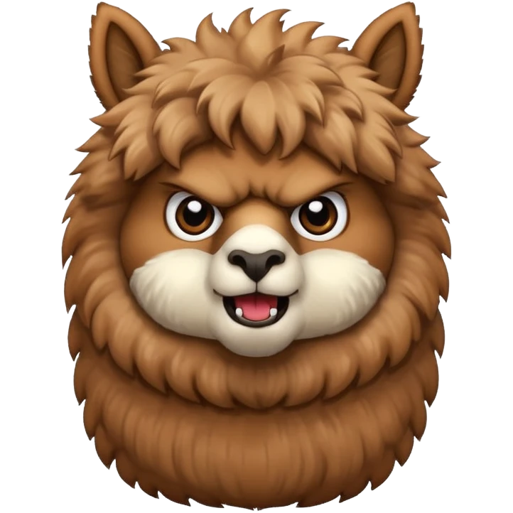 Angry alpaca fighting  emoji