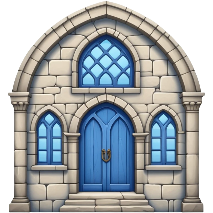 blue medieval building emoji