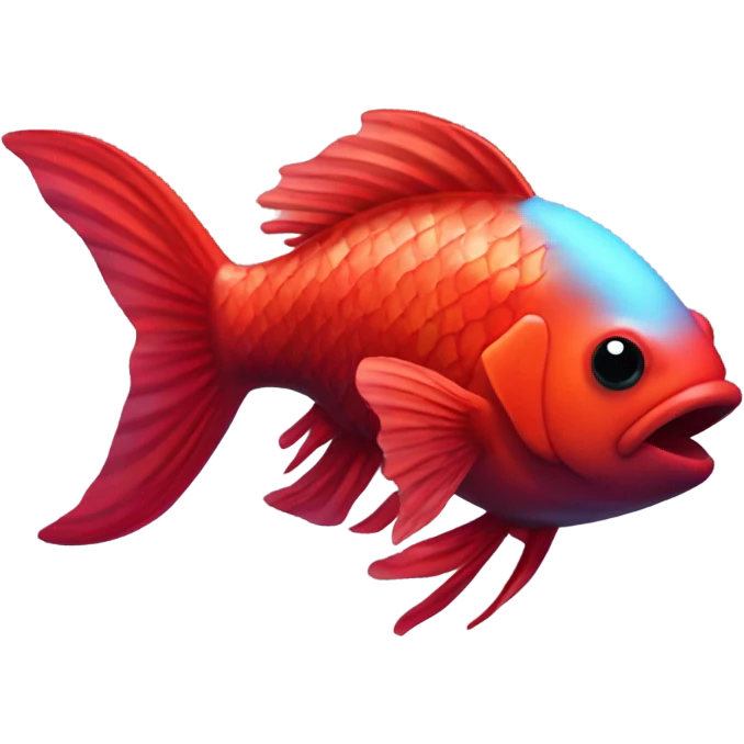 Red splash tail fish emoji
