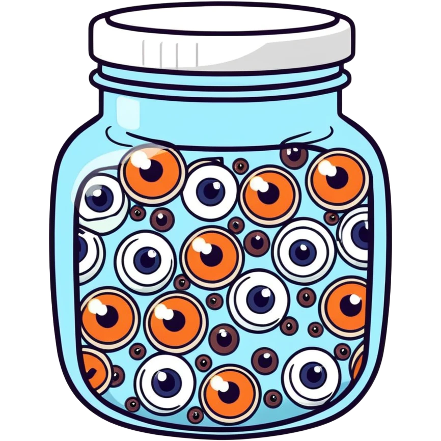 jar full of eyeballs emoji