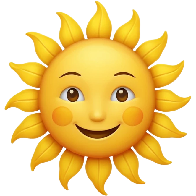 smiling sun emoji, simple and cheerful emoji
