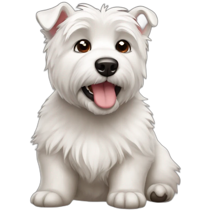 Perro westie oso panda emoji