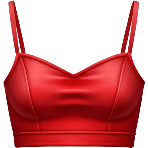 super realistic isolated red velvet crop top emoji