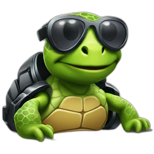 dj turtle emoji