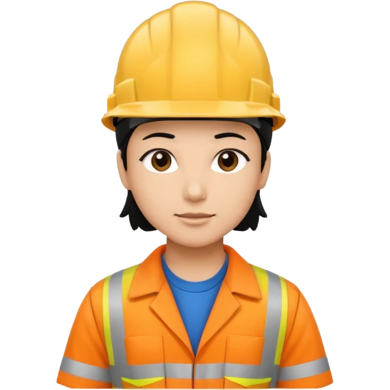 Electricity power employee at work with black hair emoji
