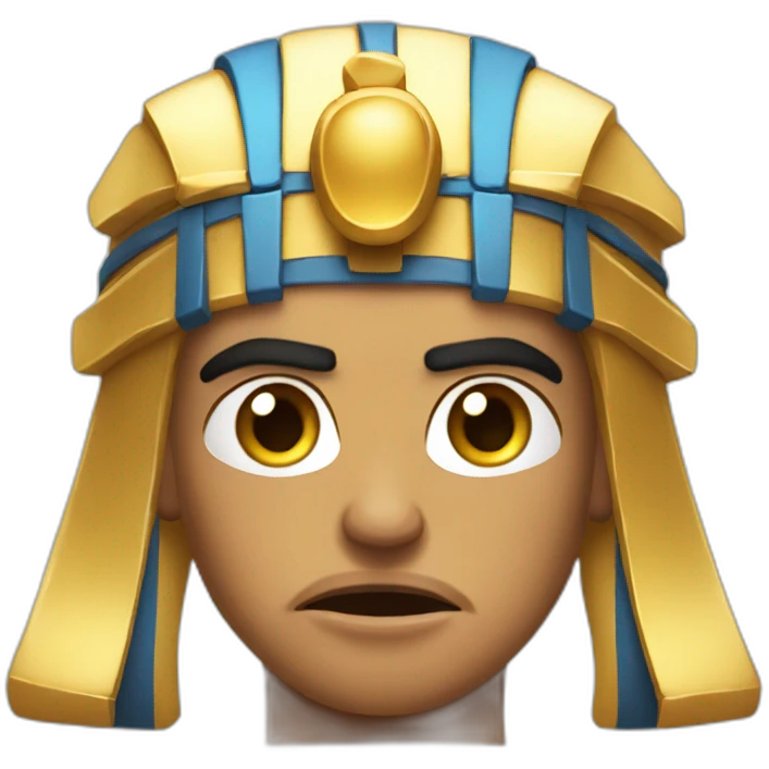 angry pharaon with tears emoji