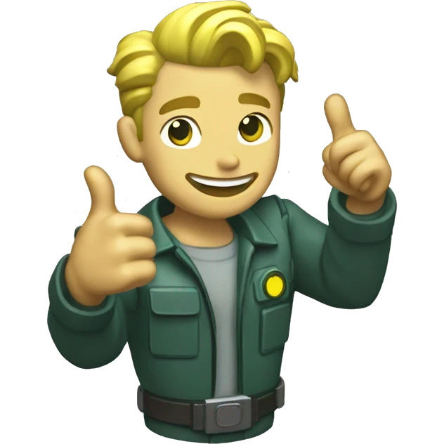 blond pip boy thumbs up emoji