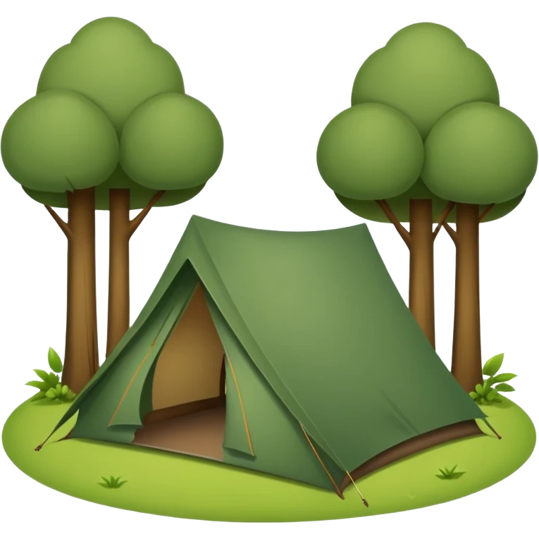 tent in woods emoji