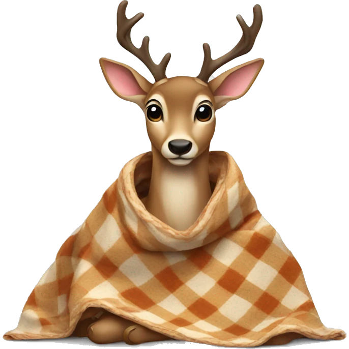 A deer with a blanket  emoji