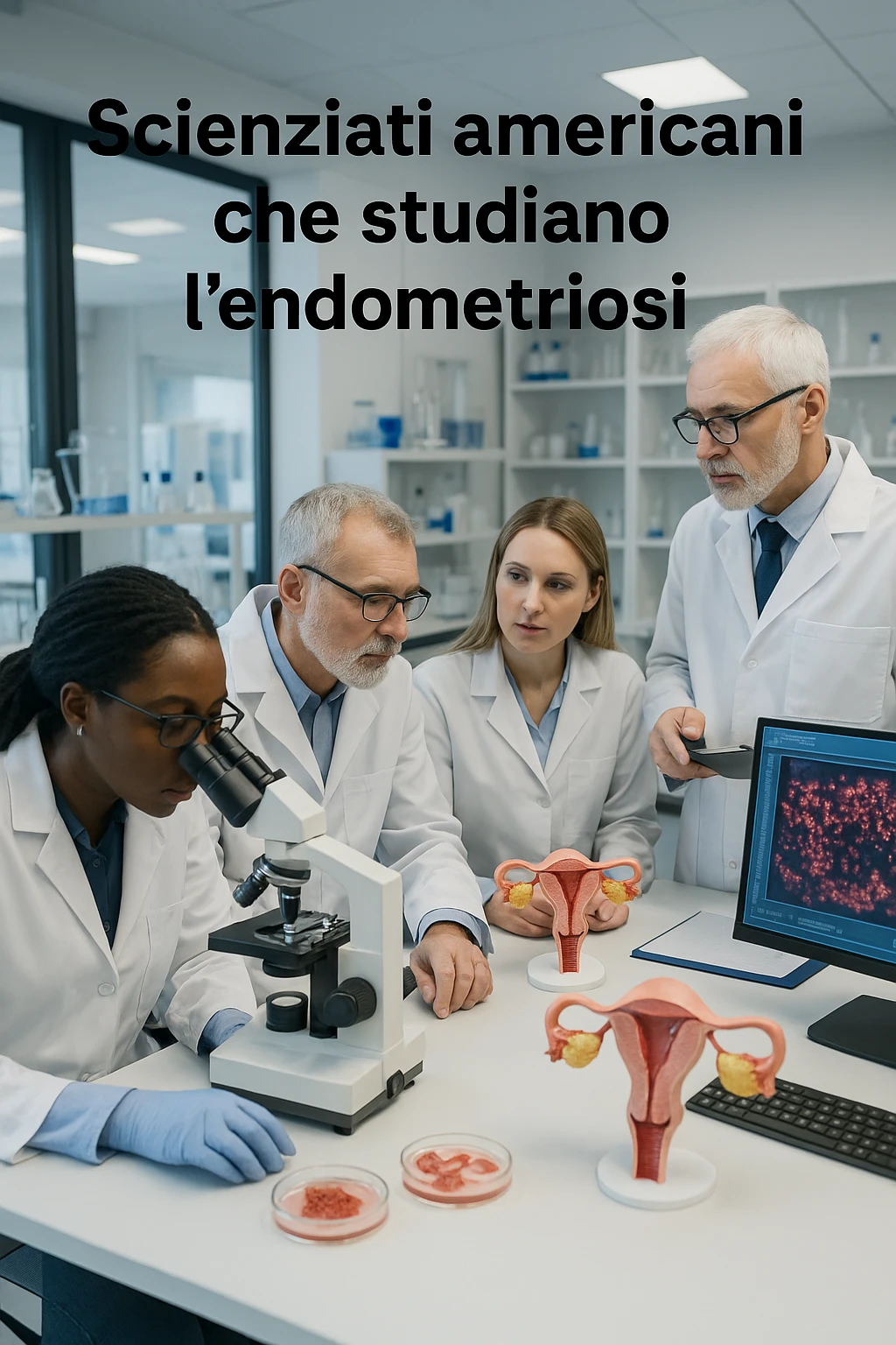 Scienziati americani che studiano l'endometriosi in italiano emoji