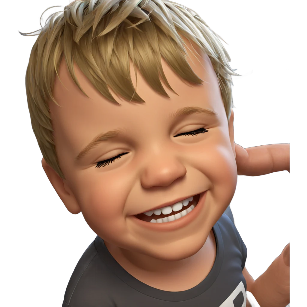 happy boy with closed eyes emoji
