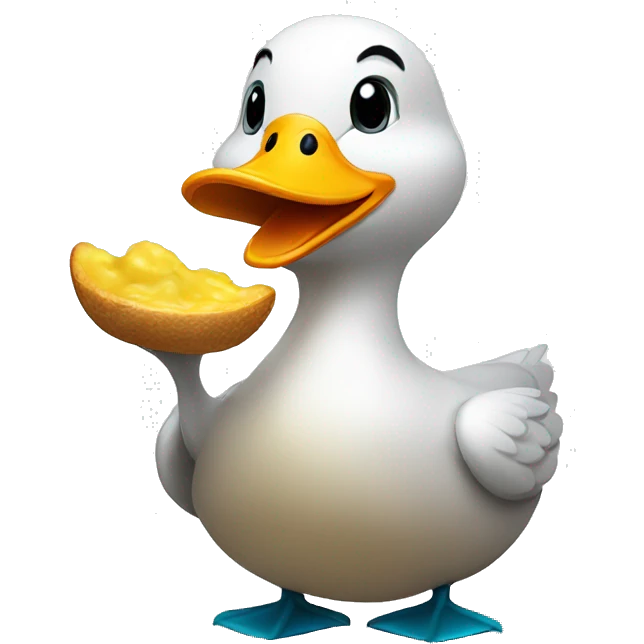Duck eating   emoji