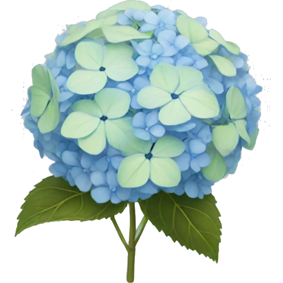 Light blue hydrangea  emoji
