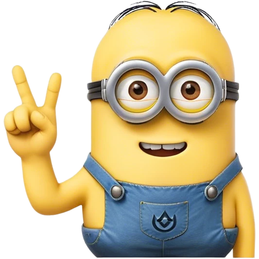 Smug minion sticking up the middle finger emoji
