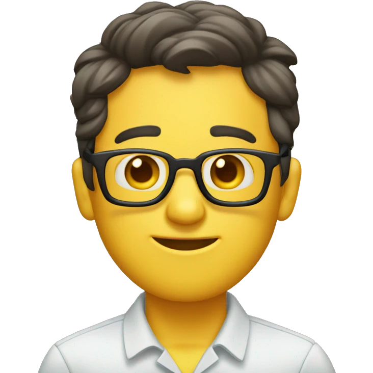 Emoji con lentes y levantando un dedo emoji