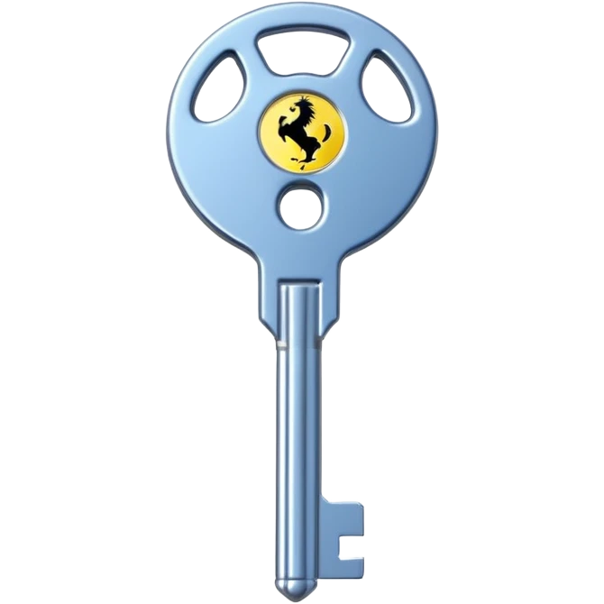 Ferrari key with a blue background emoji