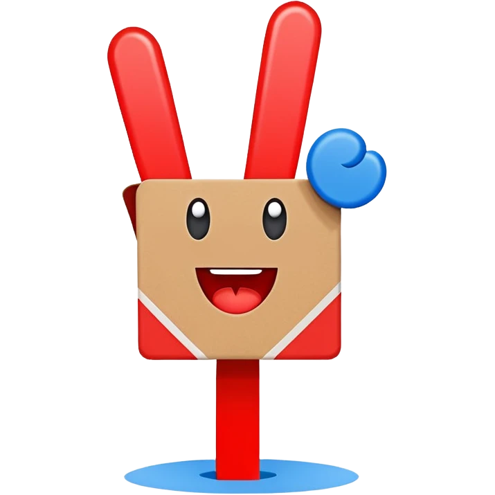 cheering sign sports in blue (#00A3E0) and red (#F9423A) emoji