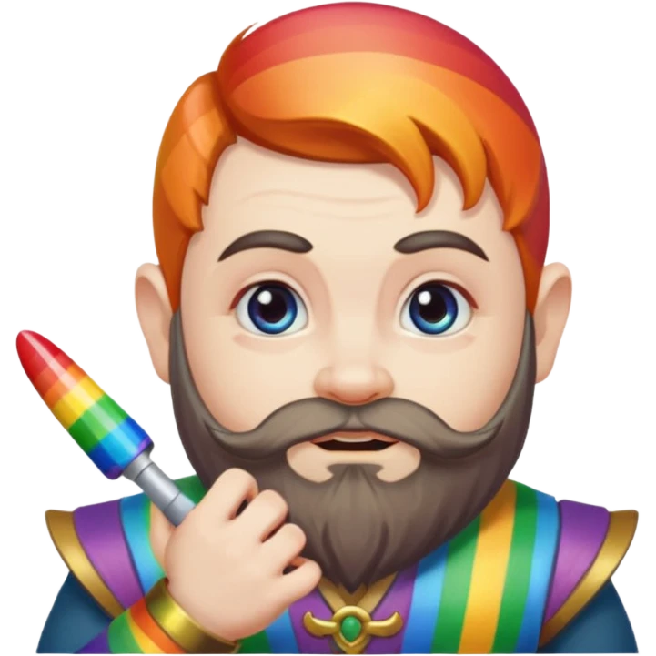 rainbow nail dwarf emoji