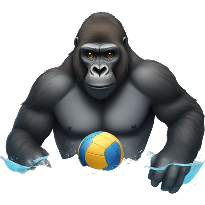 Gorilla that plays waterpolo emoji