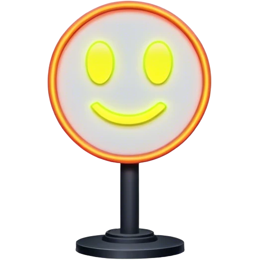 neon outline signboard emoji