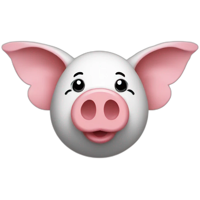 Cochon avec des ailes de papillon  emoji