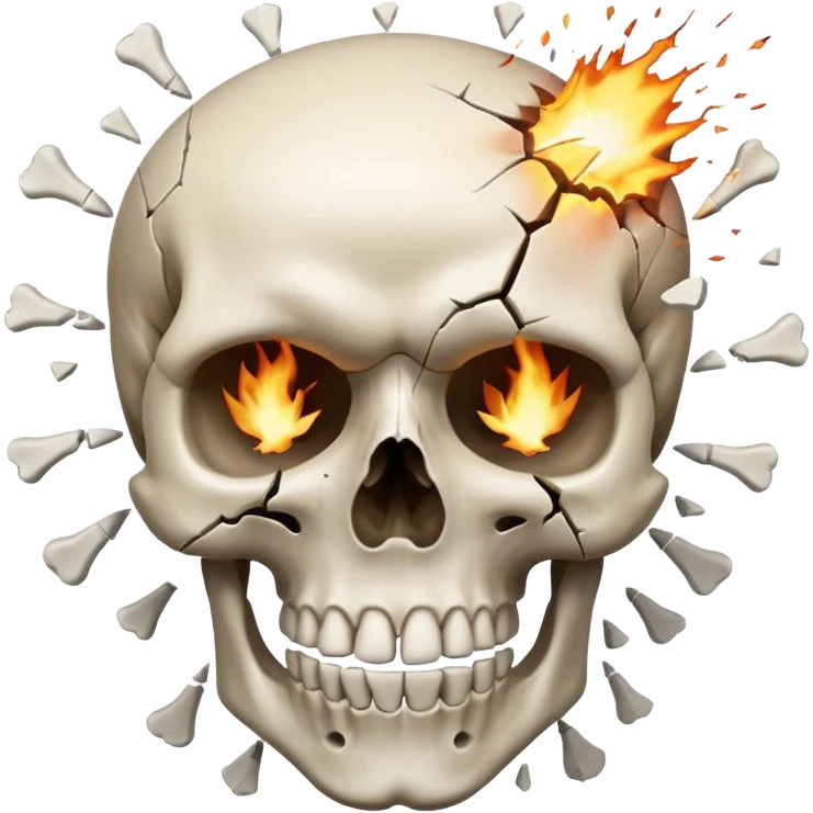 A skull His head explodes emoji