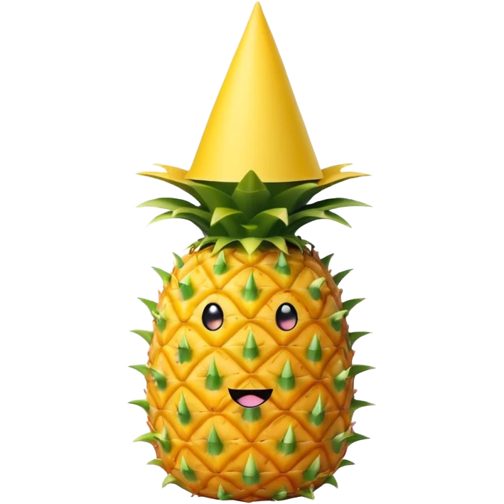pineapple wearing party hat emoji
