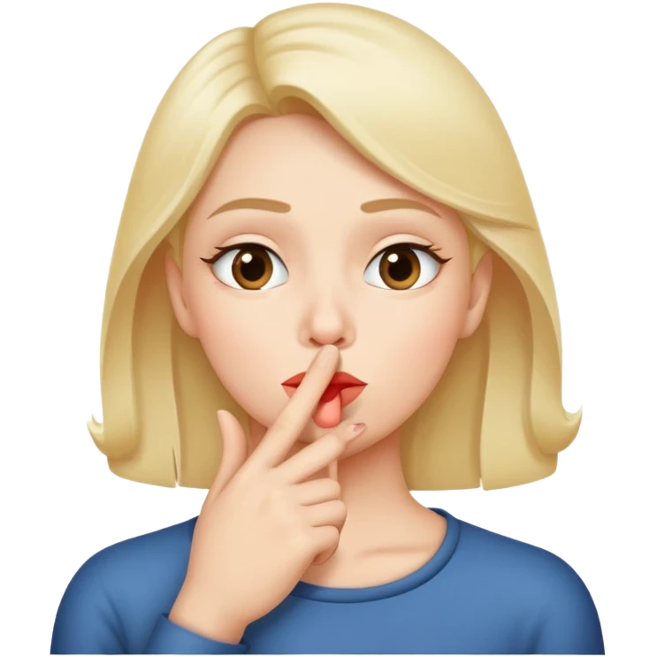 finger over lips shushing shhh gesture emoji