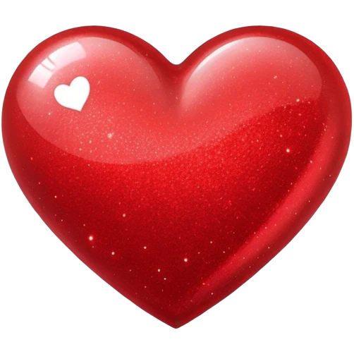 red heart with glitter effect emoji