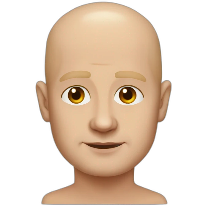 Vladimir Poutine without hair emoji